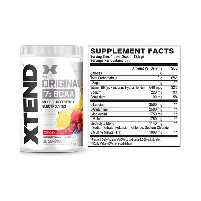 BCAA Xtend Suplemento Deportivo Recuperación Muscular 420g 30 Porciones