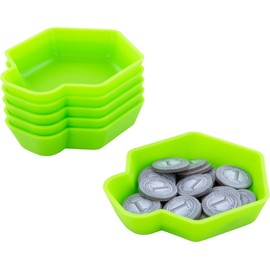 Feldherr Shell Expansion Pack - 6 Coloured Bowls for the Board Game Table for Sorting Tokens, Markers, Meeples, Game Accessories and Small Parts, Colour: Green