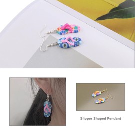 The Lord of the Tools 50 Pieces Clay Slippers Charms Pendant Mini Slippers Charms Colourful Clay Charms Clay Slippers Ornament Decoration for Women Girls Jewellery Making DIY Accessories, clay