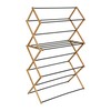 Household Essentials Bamboo Folding Clothes Drying Rack | Large Capacity,
