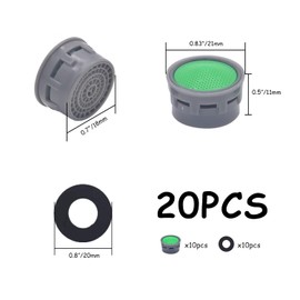 BEIIEB 10er-Pack Wasserhahnbelfter mit 10-teiliger Dichtung, Wasserhahnfilter, Wasserhahnbegrenzer, Badzubeh?r, Filtereins?tze, Wasserhahn-Ersatzteile, gelten fr Bad, Kche