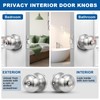 Sopoby Privacy Door Knob, 10 Pack Brushed Nickel Round Keyless