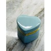 Greenbrier Heart Shaped Trinket Box Hinged Jewelry Gift Box Teal