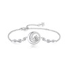 FANCIME April Birthstone Bracelets for Women Sterling Silver Moon and