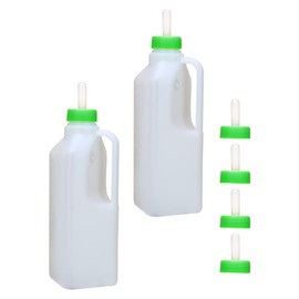 Cabilock Lamb Milk Bottle 850 ml Calf Breeding Bottle with 4 Milk Drinking Nipple Feeder Goats Nursing Feeding Bottle for Sheep Dogs Cats Puppies Small Animals Pack of 2