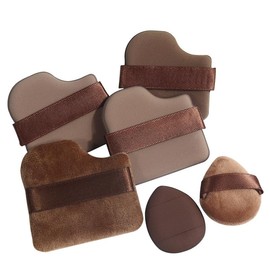 KARLOR 6 Stück Makeup Puderquasten Set,3 Air-Cushion Quasten, 1 Flocking-Quaste, 2 Finger-Quasten, für Nass- und Trockenanwendung Makeup Schwamm Latex Samtpuff für Foundation Loose Puder