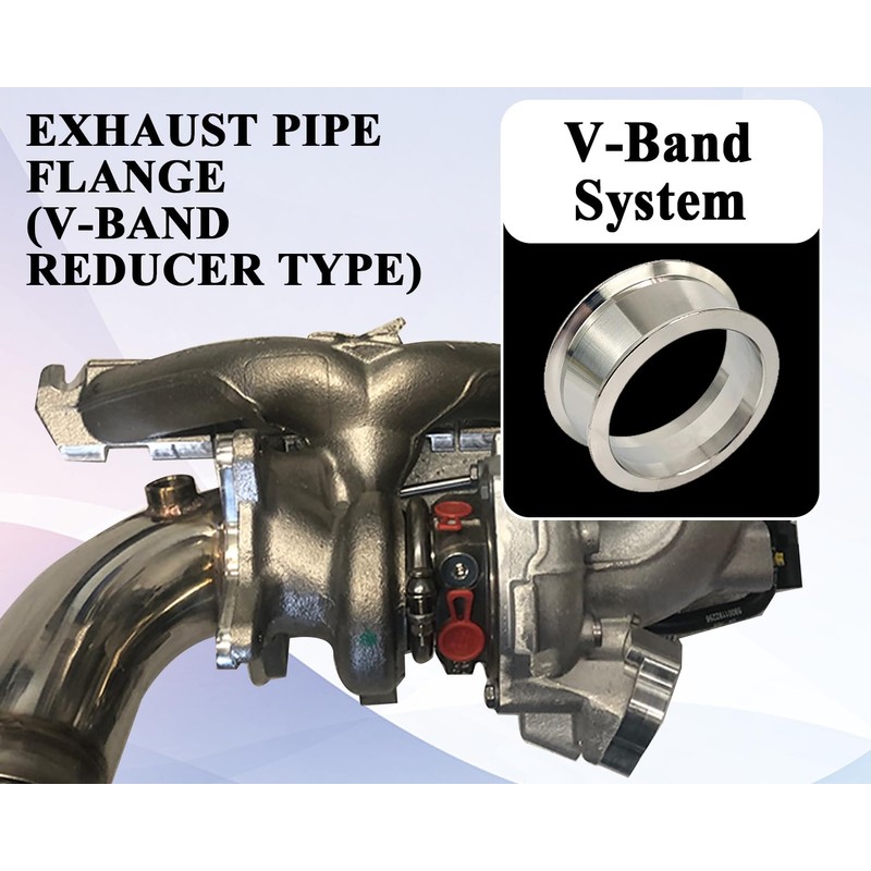Elifecenter 2.5" to 3" Exhaust Flange Adapter,Turbo Exhaust V-band Adaptor