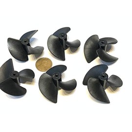 6 Pieces RC toy 40mm 3-blade Plastic Prop Propeller Boat 2mm motor dc A15