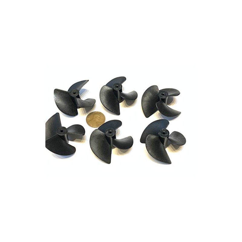 6 Pieces RC toy 40mm 3-blade Plastic Prop Propeller Boat
