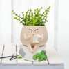 Toparad Face Self Watering Planter Pots Funny Toilet Plant Pot