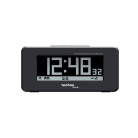 Technoline Radio Alarm Clock with Positive and Negative Display, matt Black, 120 x 57 x 45mm