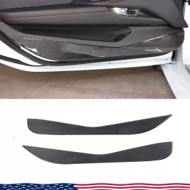 MXtech-23 For Corvette C8 2020-2025 Sticker Car Door Kick Guard Panel Trim Carbon Fiber