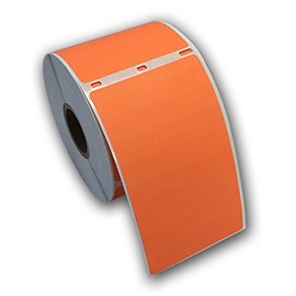 10 Rolls Orange Raptor Compatible ID Badge Labels - 2 5/16 x 4" - 300 Badges Per Roll. These RJS Labels are Compatible with 30256