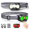 Favorlite Headlamp Rechargeable, 2 Pack 1400 Lumen Lightweight Head Lamps