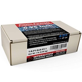 1/4 Inch Blue Plastic Resin Pyramid (Approx 220 grit) Tumbling or Vibratory Media 1 lbs / 0.45 kg | Includes a (Clean, Dry and Store) Bag | for use in Vibrating Tumbler or Rotating Tumblers