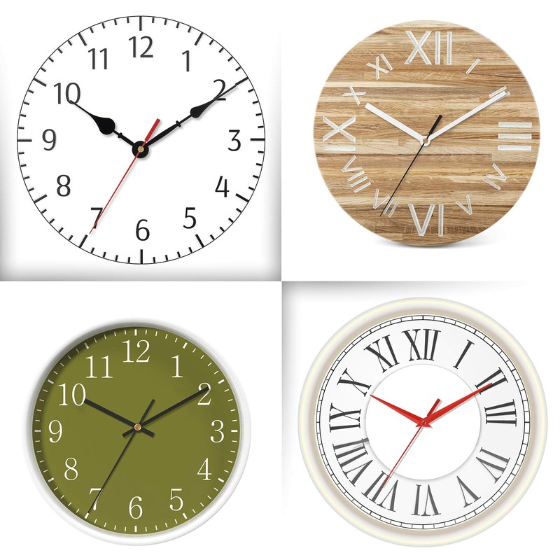4 piezas de reloj de pared de cuarzo DIY mecanismo