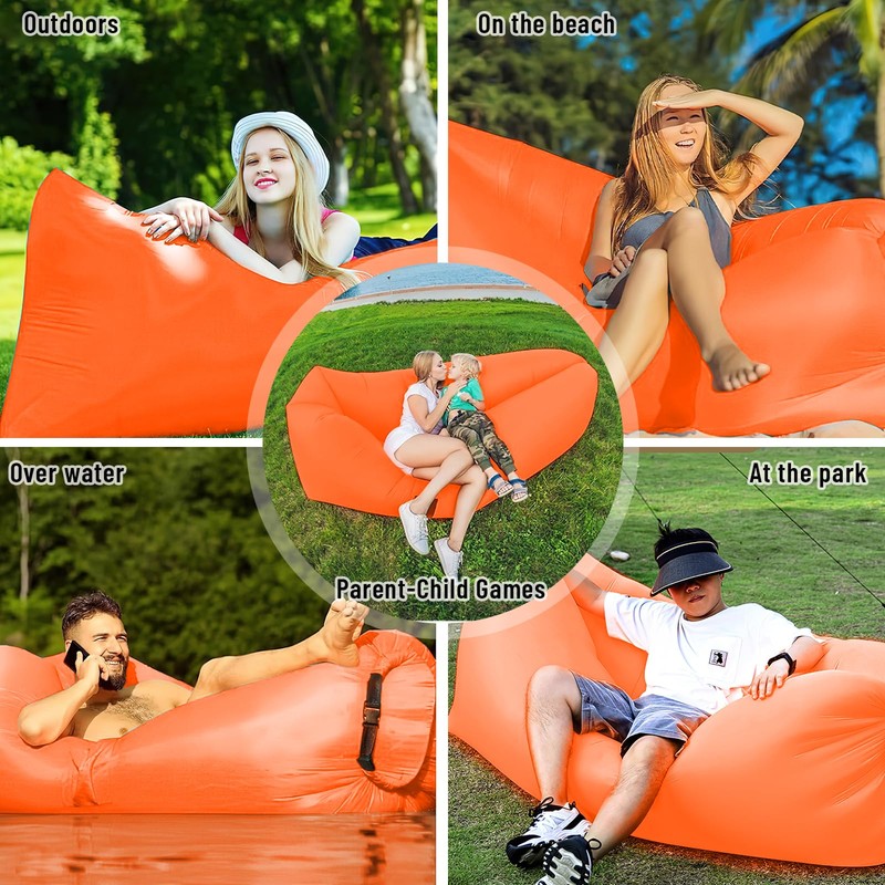FainFun Inflatable Beach Sofa, 200 x 70 cm Sofa, Inflatable