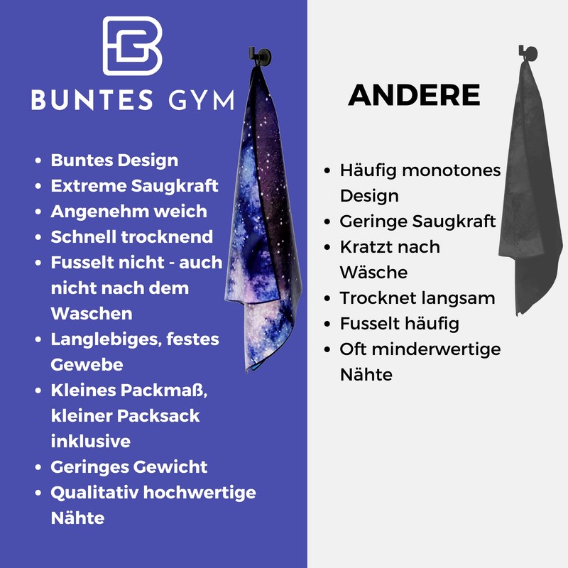 Buntes Gym ® Microfibre Towel 100 x 50 cm |