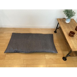 Cloth shop Long Seat Cushion Cover, Plain, Washable, Approx. 23.2 x 43.3 inches (59 x 110 cm), Heathered Solid Color, Brown