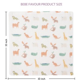 BEBE FAVOUR 6 Pack Baby Washcloths - 100% Cotton Terry Soft and Absorbent Wash Cloths for Face Hand Body Burp Rag Wipes - Essentials for Newborns Infants Toddlers Boys Girls (Orange Camel - 6 Pack)