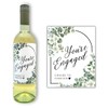 Wine Label Stickers for Engagement Announcement, Pairs Well With Getting