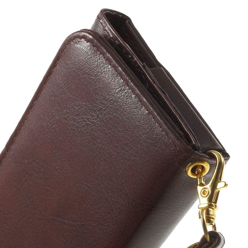 DFV mobile - Crazy Horse Synthetic Leather Wallet Case with