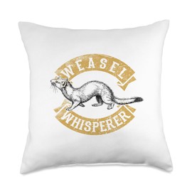 Wasel Whisperer Stuffed Animal Plush Ferret Throw Pillow