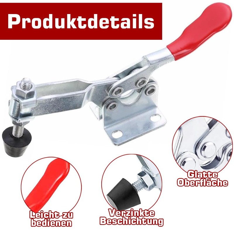 GH-201-B Quick Release Clamp, Pack of 5, Knee Lever Clamp,