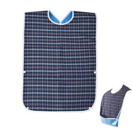 1Pc Adult Bibs, Washable Dining Bibs Reusable Clothing Protector for Elderly Women Men