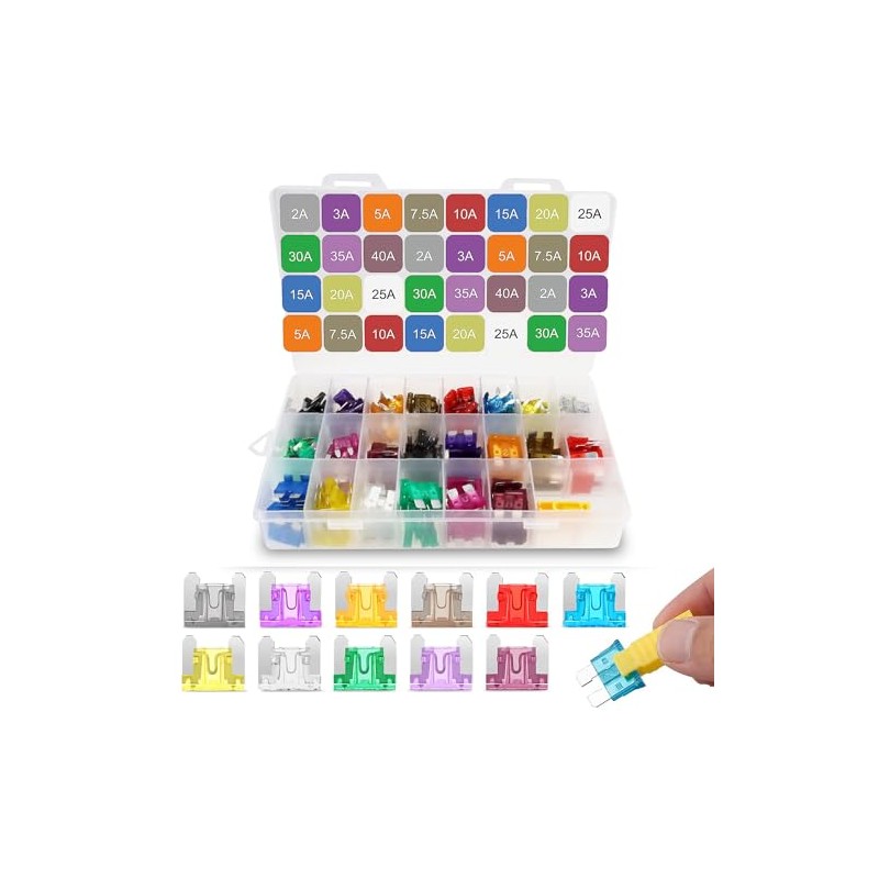 Kit de Fusibles Coche 320 Piezas, con Extractores de Fusibles