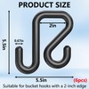 merrisport 6 Pack Bucket Hooks for 2" Aerial-Bucket Lip –