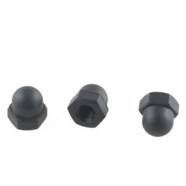 E-outstanding 30pcs Black M4 Nylon Hex Acorn Nuts Hexagon Decorative Cap Nut for Mechanical Equipment, Communication Equipment, Hardware and Lighting, Building and Bridge, Furniture Decoration
