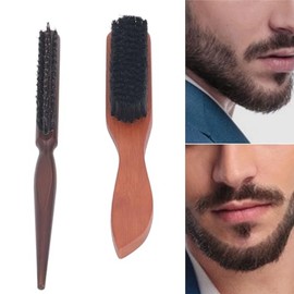 Mini Cepillo para Barba para Hombres, Cepillo de Limpieza para Barba, Cerdas Rígidas de jabalí, Cerdas Suaves, Ligero, Ergonómico, Duradero y Confiable para Hombres