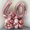 Dusty Pink Balloons, 50pcs Blush Light Pink Double Stuffed Pearl