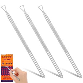 BOHUIZ 3 Pcs Lottery Ticket Scratcher Tool, Metal Scratch Off Tool Lottery Scratcher Tool Lottery Ticket Holders Multi-Use Lotto Scratcher Tool Save Arthritic Hands for Lottery Ticket Stickers Labels