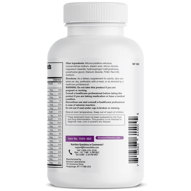 Bronson ONE Daily Women’s 50+ Complete Multivitamin Multimineral, 360 Tablets