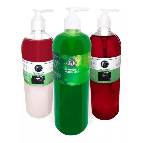 JYE Kit Jye Crecimiento Barba Y Cabello 3 Litros Bergamota