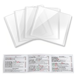 Pixibond Mahjong Card Sleeve, 4PCS Mahjong Card Holder Protector Cover Fit Large Print Size Mah-Jong 2026 Cards, Plastic Sleeves Rule Card Protector Set, Mahjong Accessories and Gifts for Women Man