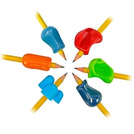 The Pencil Grip Premium Pencil Grips Assortment Pack, Universal Ergonomic Writing Aid For Righties And Lefties, Colorful Grippers, Includes 6 Different Grips, Assorted Colors, 6 Count - PGP-006