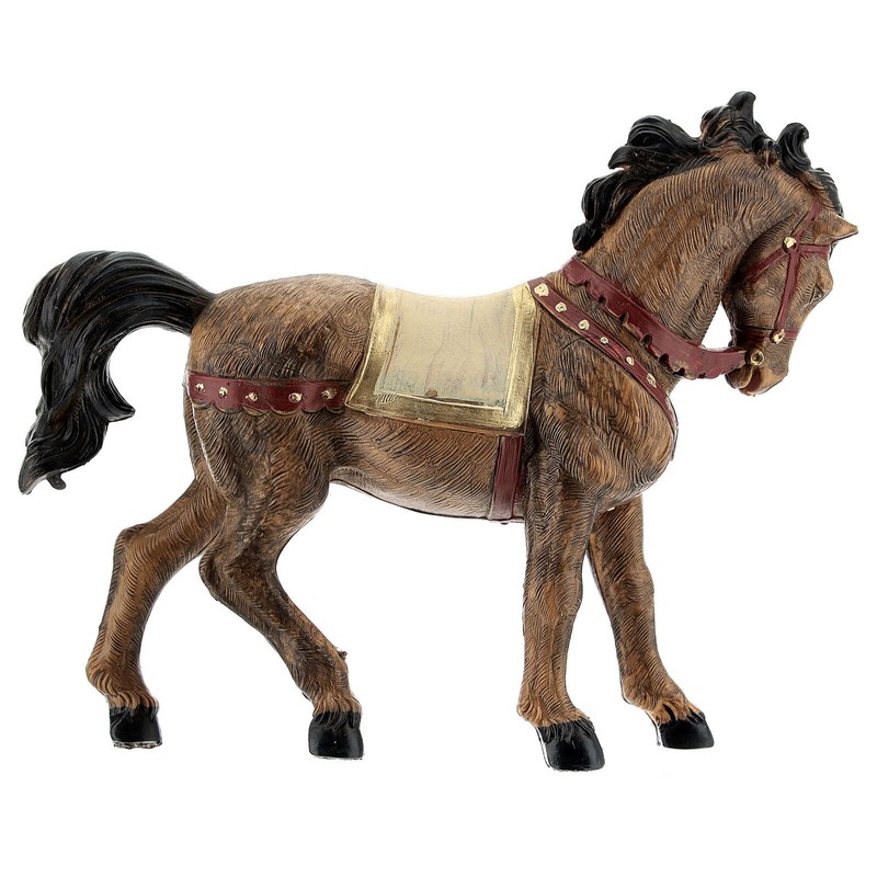 Holyart Fontanini Nativity Scene: Horse with black mane 12cm by