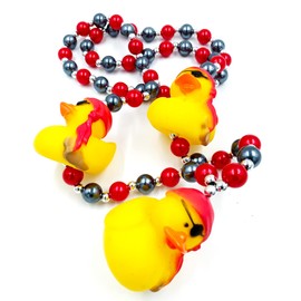 Gasparilla Pirate Rubber Duck Set Mardi Gras Bead Necklace Spring Break Cajun Carnival Festival New Orleans Beads