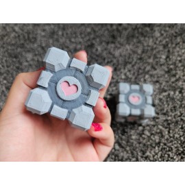 Portal Companion Cube 3D Print Replica Fully Painted