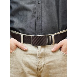 SKiporty Mens Belt,Ratchet Belts for Men Leather 1 3/8'' Adjustable for Dress Jeans A-Brown 42" to 48" Waist Adjustable