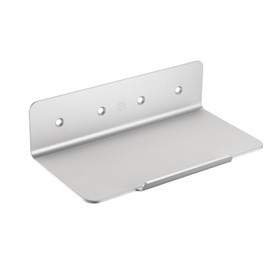 10'' Floating Shelves Heavy Duty with PU for Wall,Metal Wall Shelf for Wall Storage,for Smart Home,Speakers, Router,Camera,Plants,Wall Managment for Bedroom,Bathroom, Living Room(Sliver)