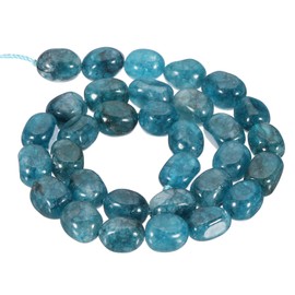 PATIKIL 12x8mm Natural Stone Gemstone Beads for Jewelry Making, 1 Strand 15"/38cm Cuboid Loose Spacer Beads Crystal Agate Beads for Bracelet Necklace DIY Art Craft, Sea Blue