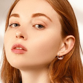 Corgi Earrings Hoop Earrings Sterling Silver Corgi Earrings Cute Animal Jewelry Gifts for Women, Sterling Silver, No Gemstone