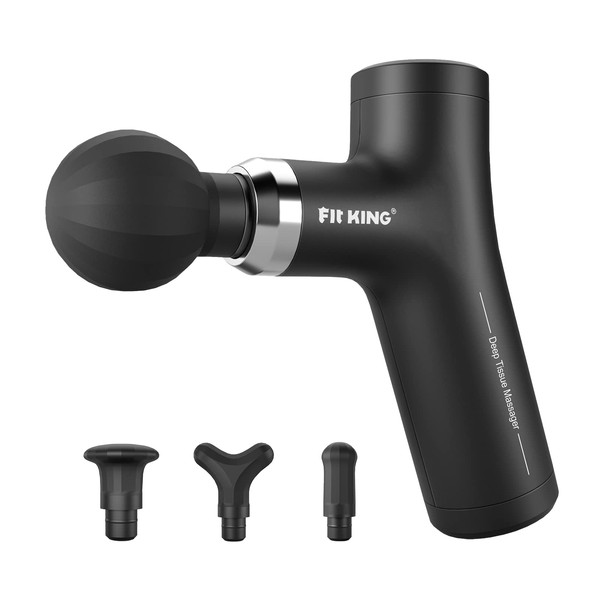 FIT KING Mini Massage Gun for Muscle Massage and Pain Relief Portable Deep Tissue Massager FT-050G