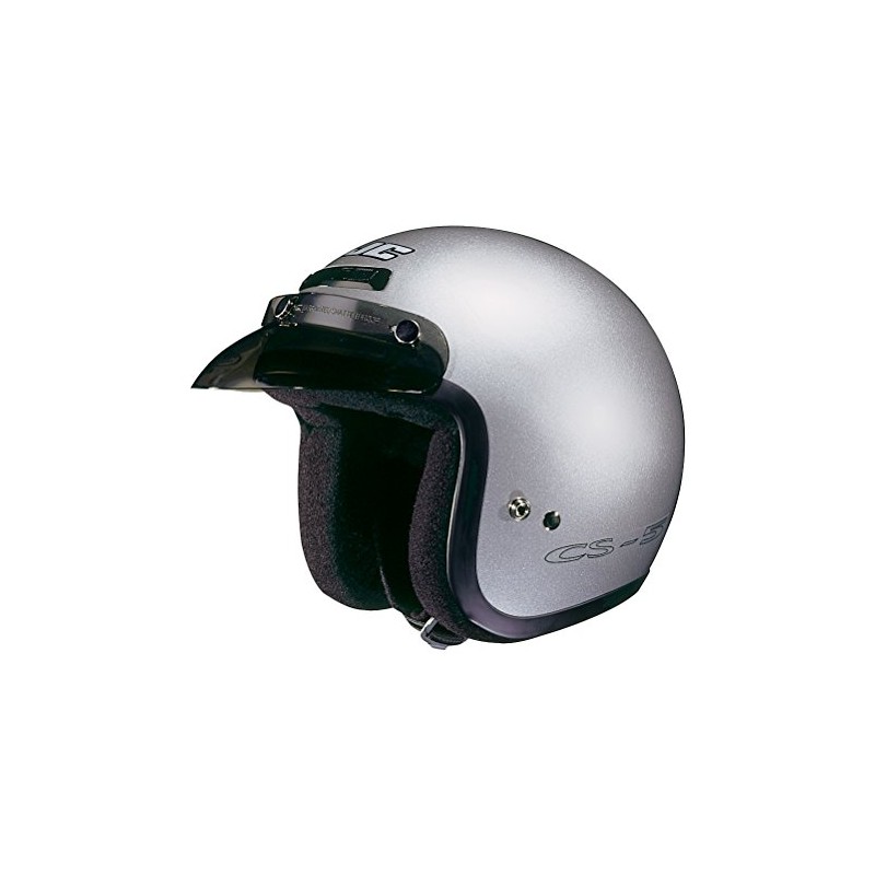HJC Helmets CS-5N Helmet (Silver, X-Small)