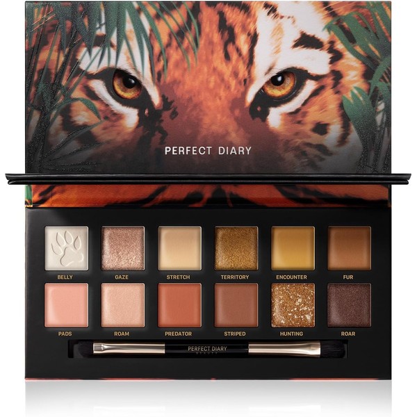 PERFECT DIARY Animal Eyeshadow Palette (1.2g x 12 colors) (Tiger,