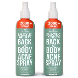 TreeActiv Salicylic Acid Back & Body Acne Spray - 2% Salicylic Acid Spray for Back Acne Solution For Women And Men - Back Acne Treatment Organic For Body That Prevents & Shrinks Body Acne - 4oz 2-pack